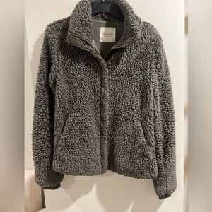 ALTAR’D STATE GRAY SHERPA ZIP UP JACKET